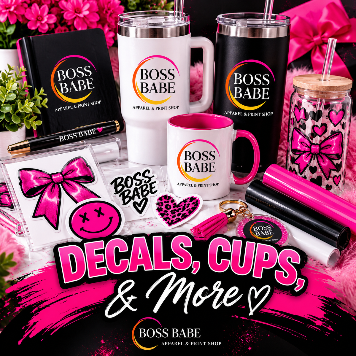 Decals, Cups, and More